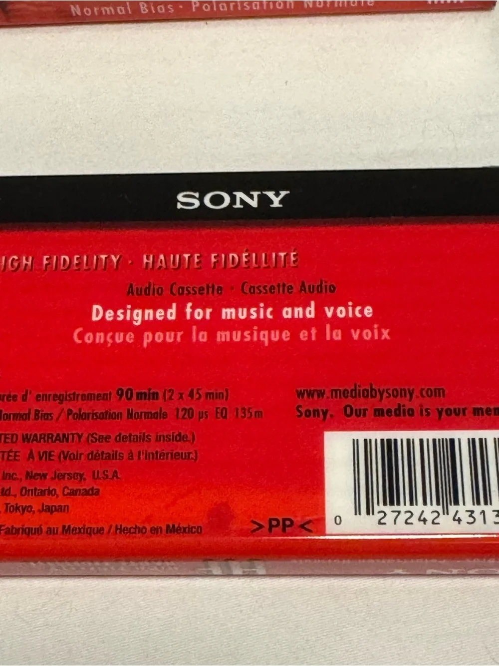 Sony HF 90 Minute Blank Audio Cassette Tapes Set Of 8 Sealed